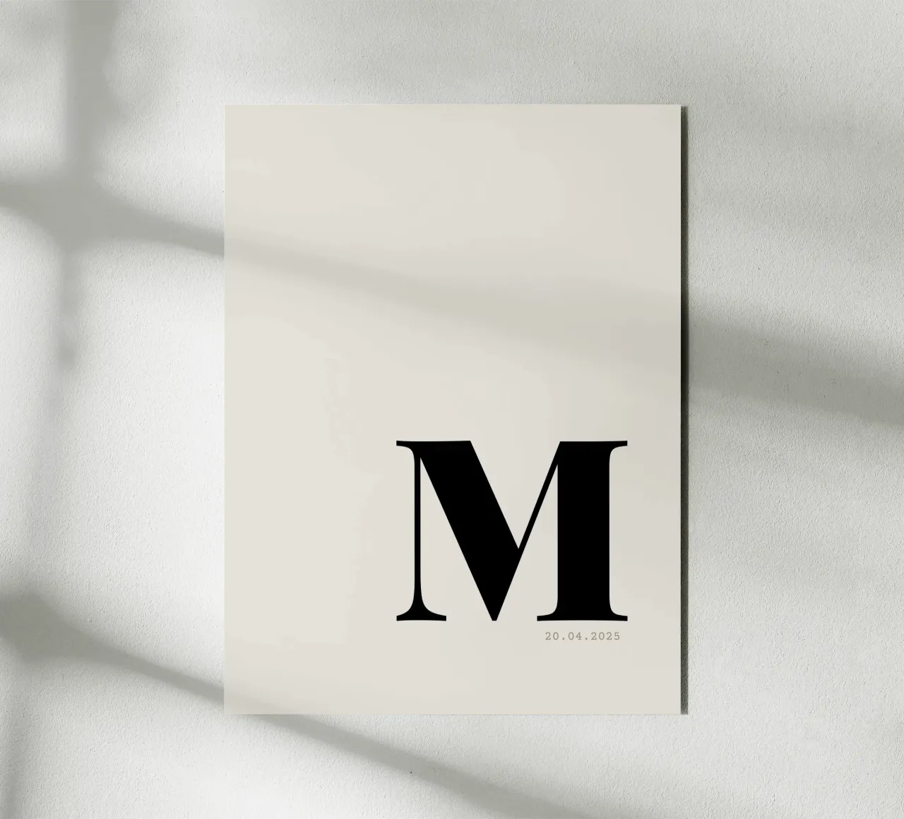 Custom Oversized Initial and Date Print alu-dibond by Imaginative