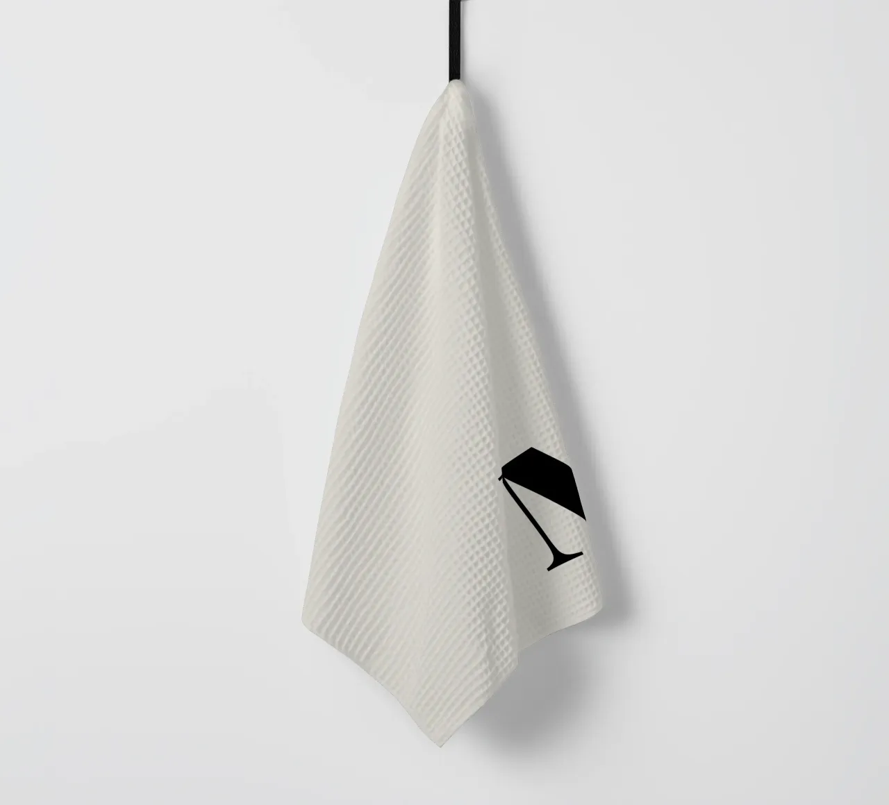 Custom Oversized Initial and Date Print tea towel by Imaginative