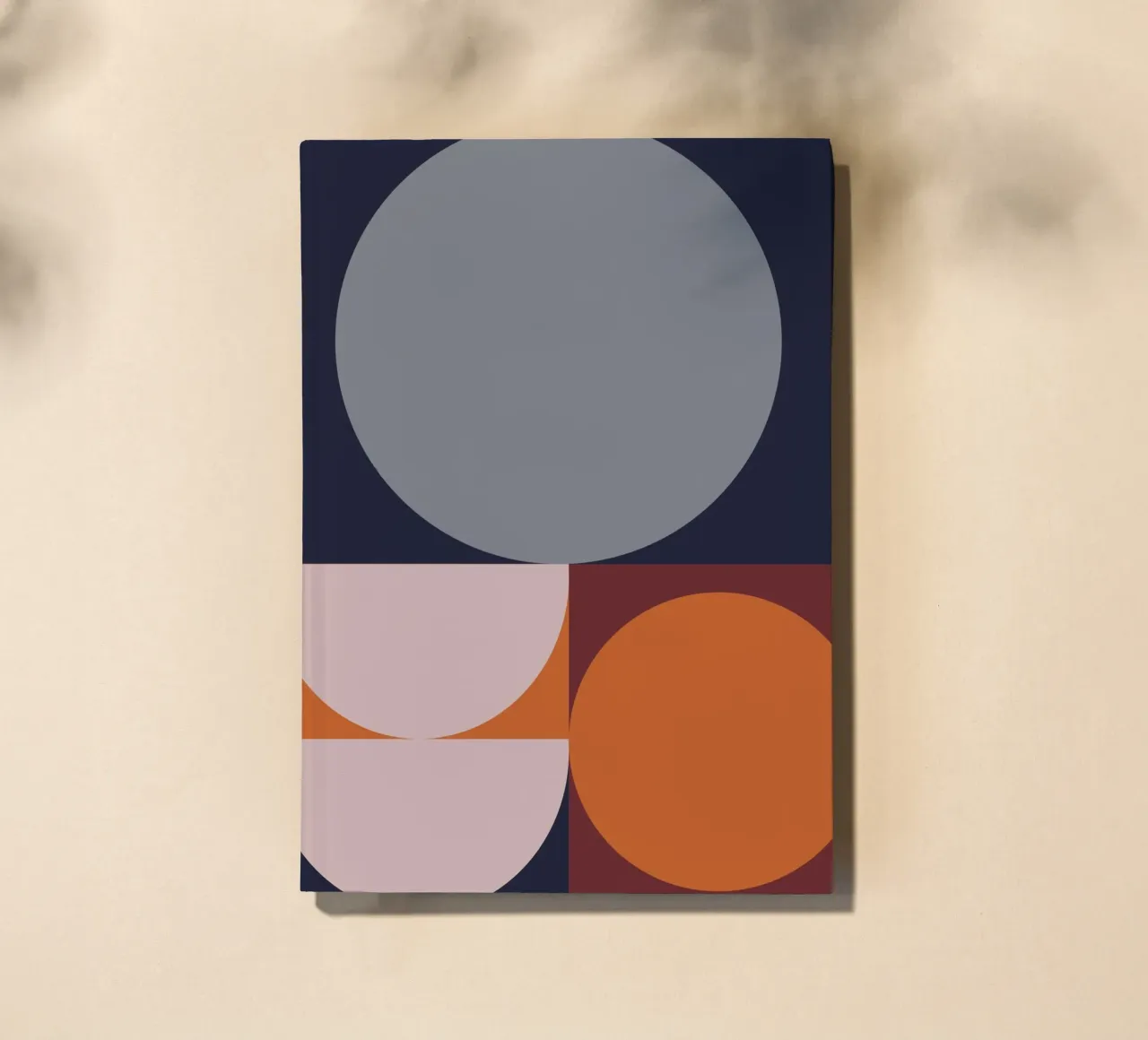 Midnight Geometry - Modern Abstract notebook by KHouse Studio