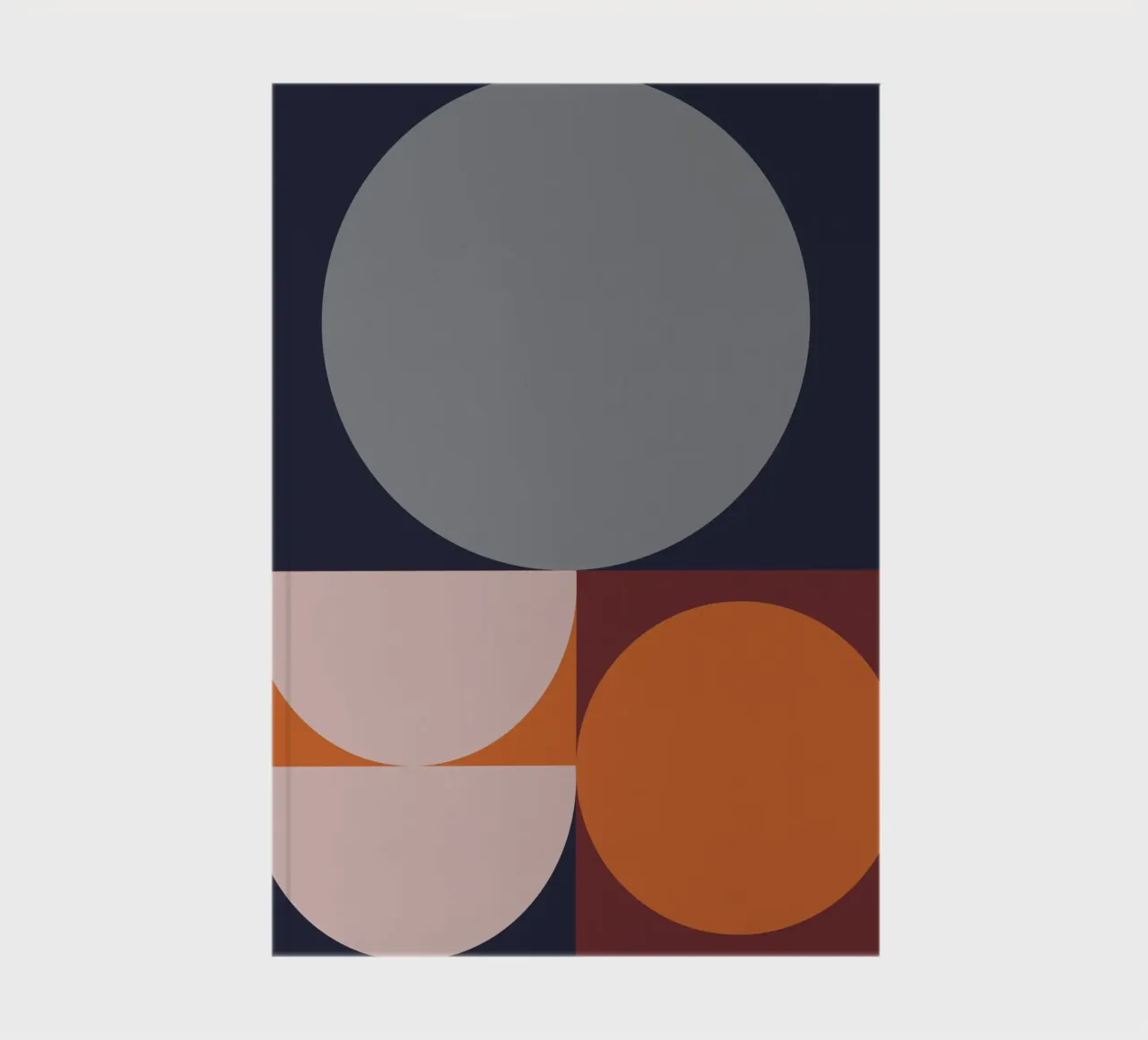 Midnight Geometry - Modern Abstract notebook by KHouse Studio