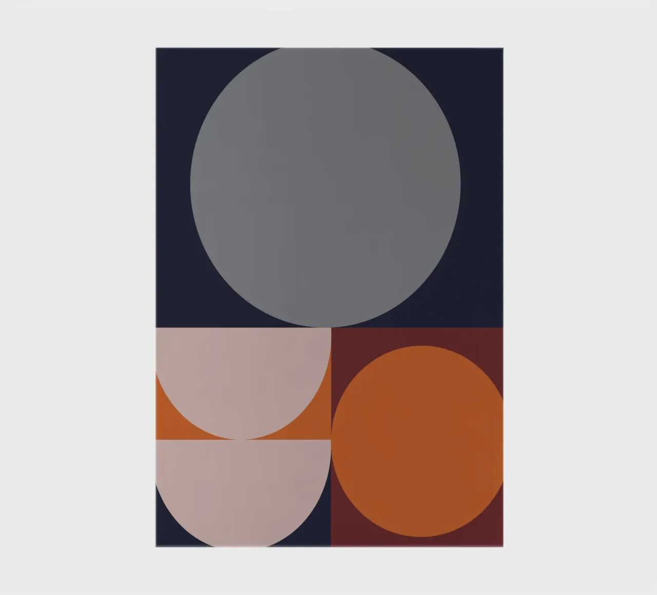 Midnight Geometry - Modern Abstract notebook by KHouse Studio