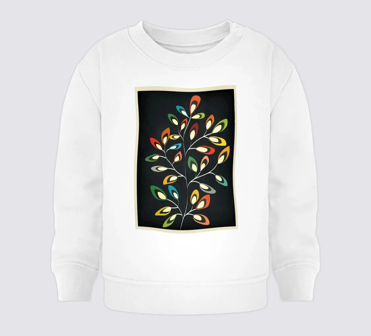 Mid-Century Abstract Flowers 05 felpa neonato da cityart