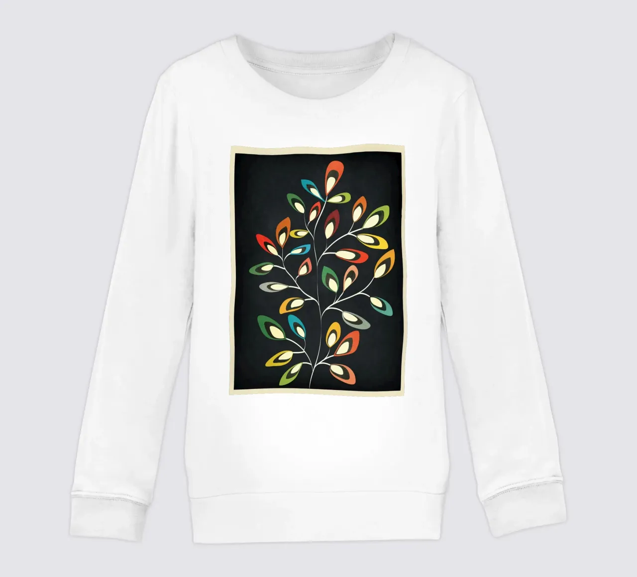 Mid-Century Abstract Flowers 05 felpa bambino da cityart