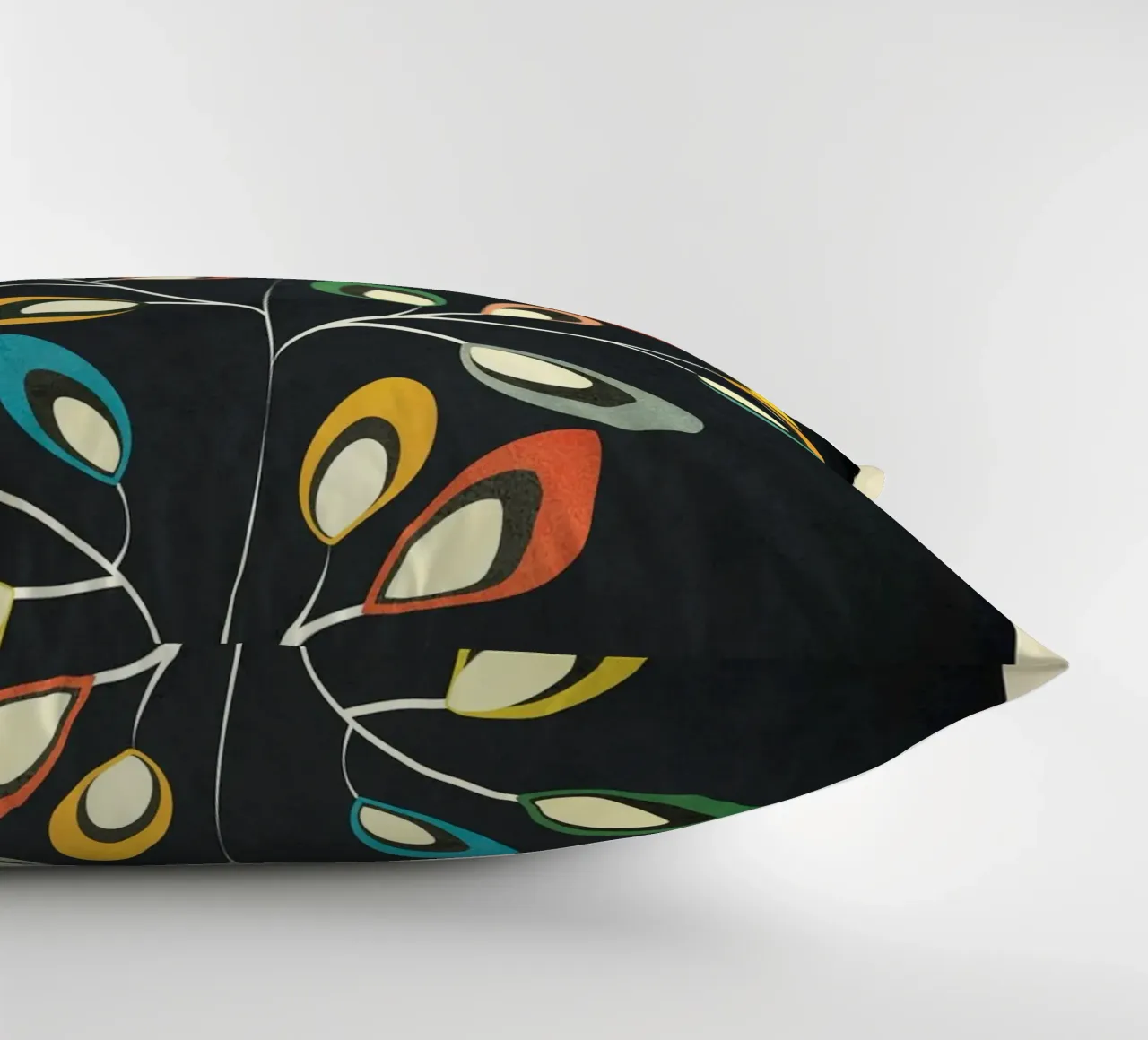 Mid-Century Abstract Flowers 05 cuscino da cityart