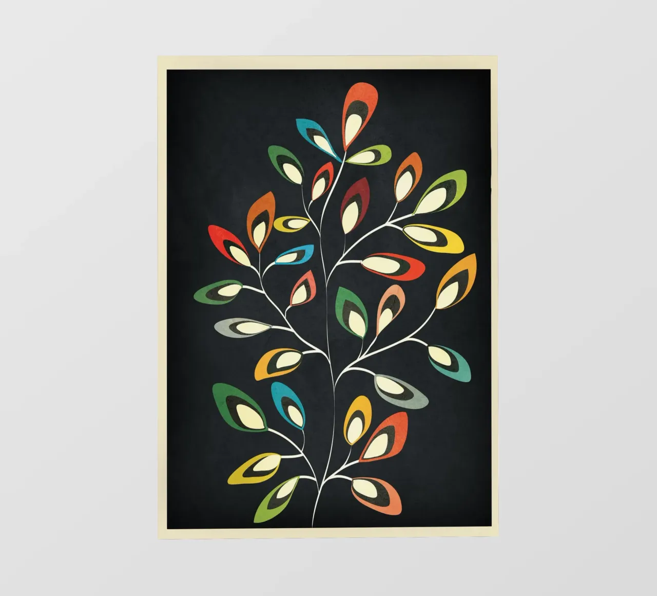 Mid-Century Abstract Flowers 05 pellicola backlit da cityart