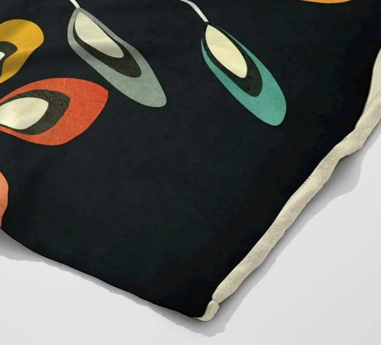 Mid-Century Abstract Flowers 05 coperta in pile da cityart