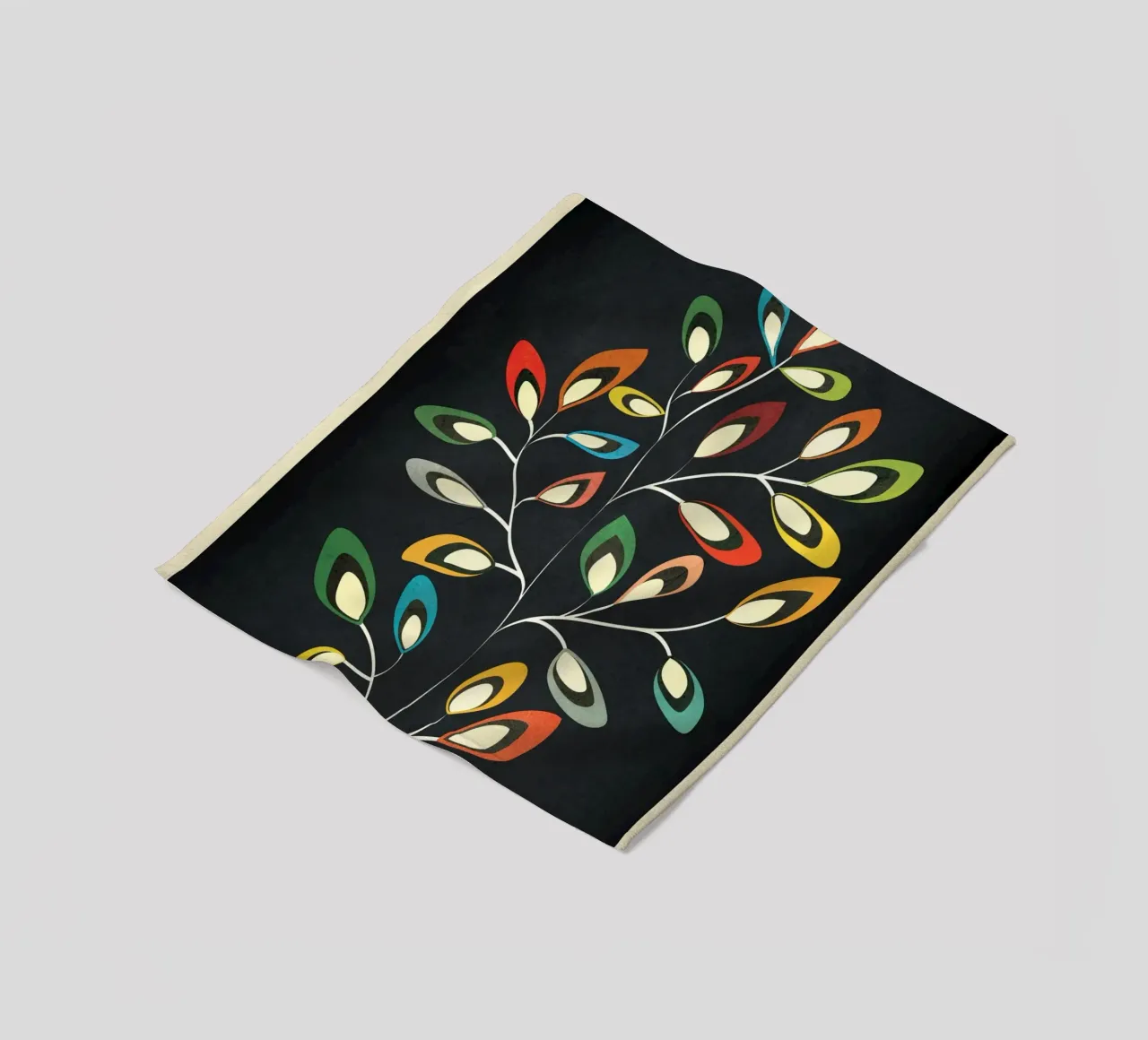 Mid-Century Abstract Flowers 05 coperta in pile da cityart