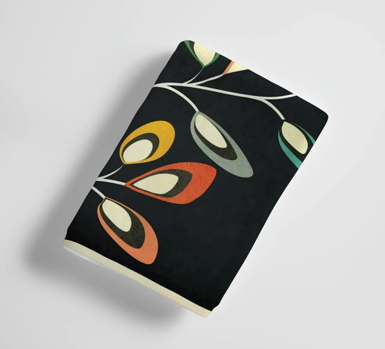 Mid-Century Abstract Flowers 05 asciugamano da bagno da cityart
