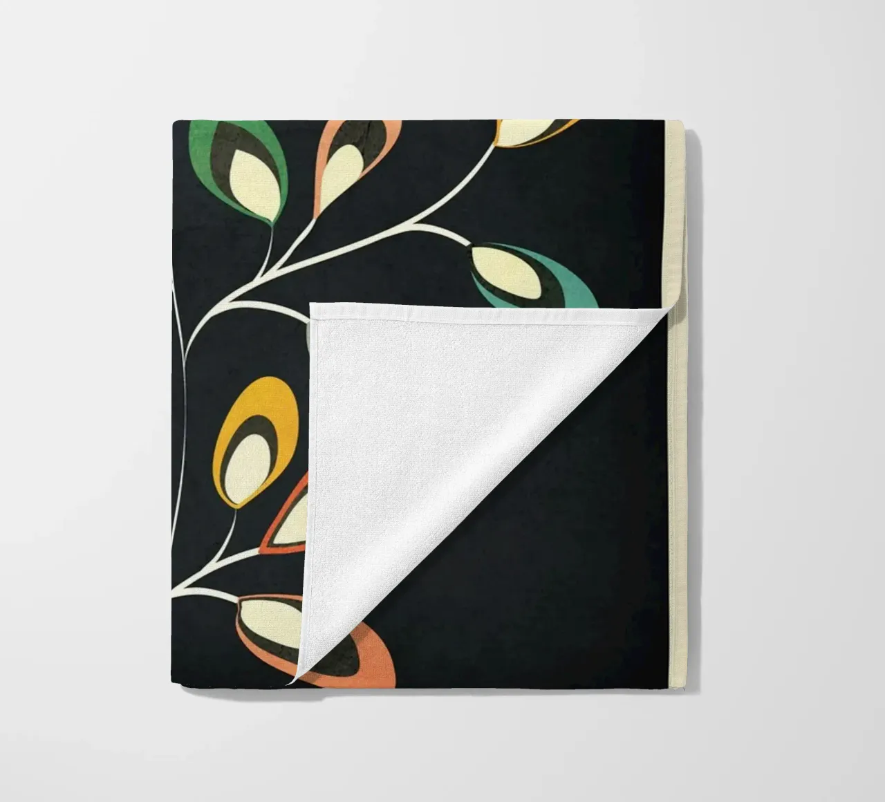 Mid-Century Abstract Flowers 05 telo mare da cityart