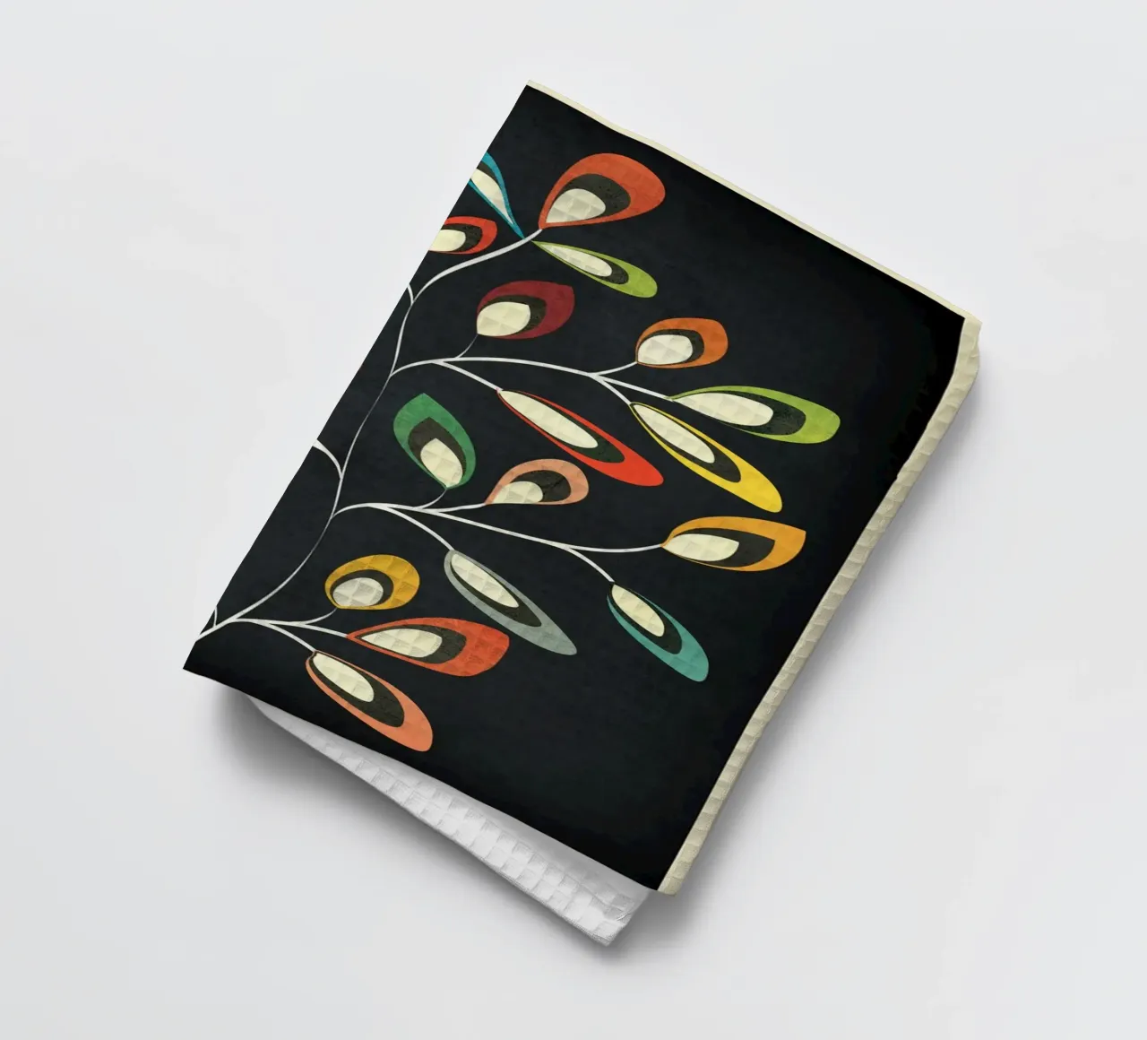 Mid-Century Abstract Flowers 05 canovaccio da cucina da cityart