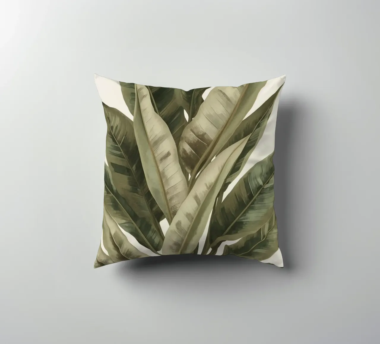 Modello di foglie di piante, pace verde cuscino da DesignDoodle
