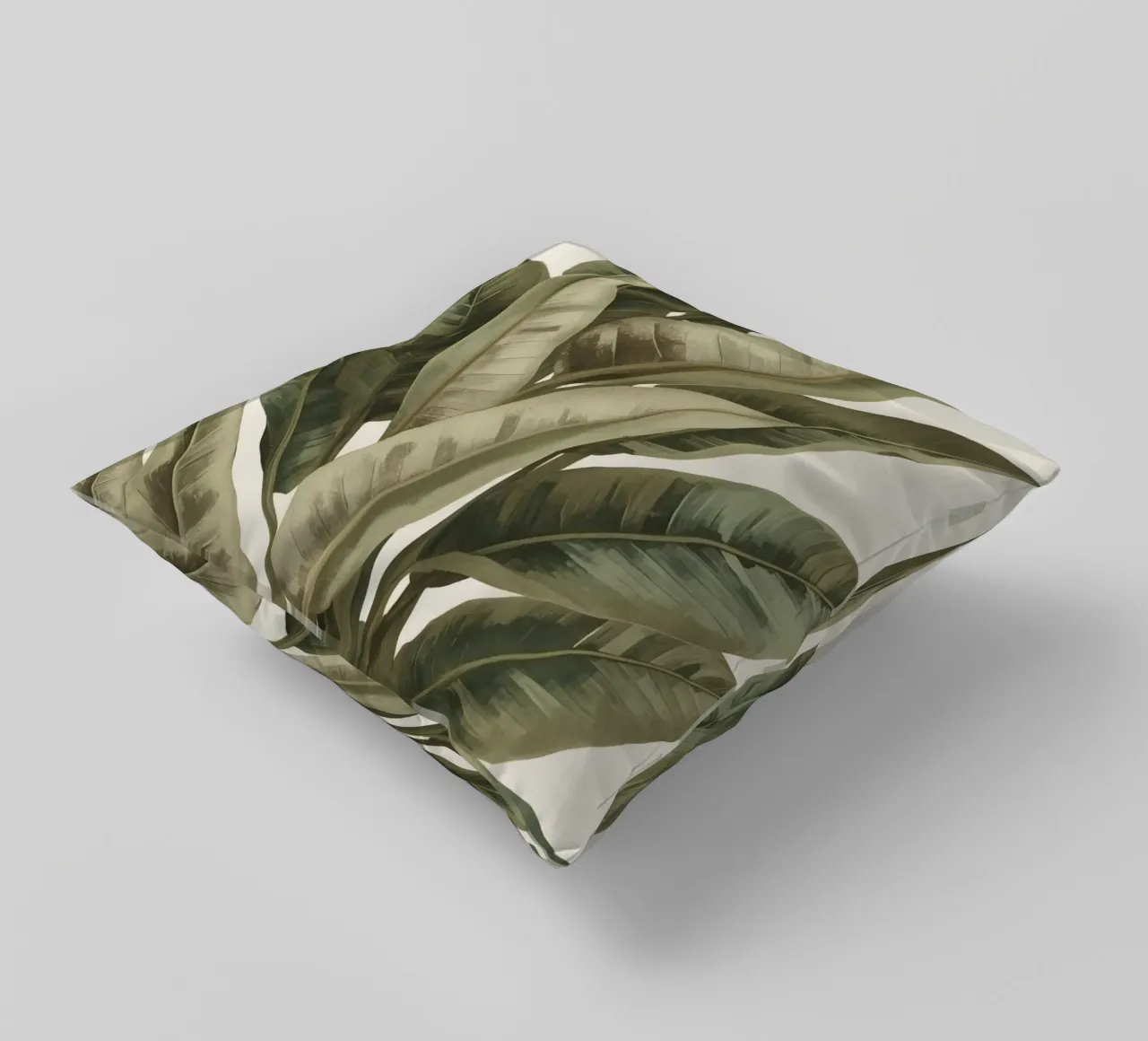 Modello di foglie di piante, pace verde cuscino da DesignDoodle