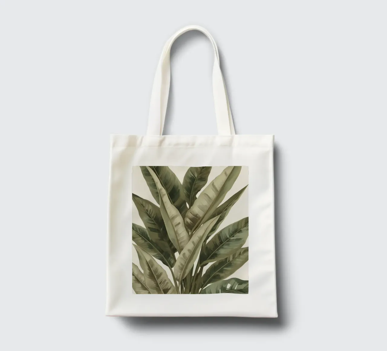 Modello di foglie di piante, pace verde borsa in juta da DesignDoodle