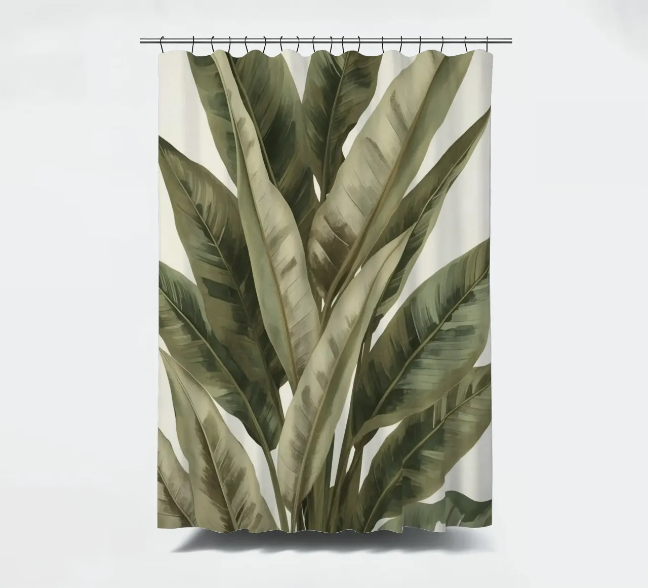 Modello di foglie di piante, pace verde tenda da doccia da DesignDoodle