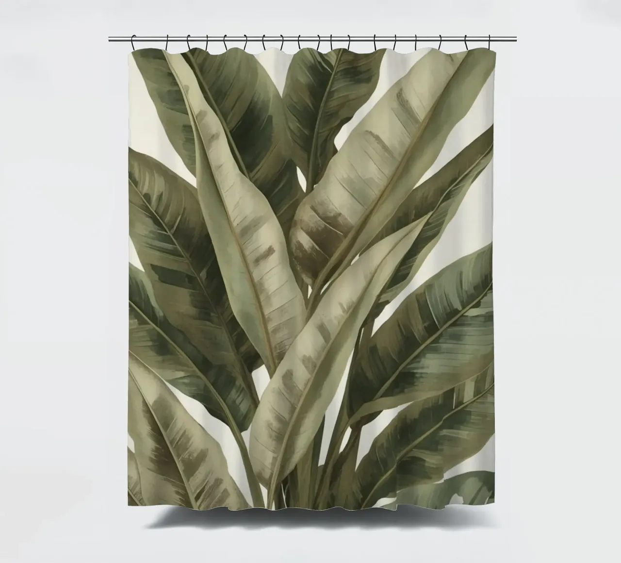 Modello di foglie di piante, pace verde tenda da doccia da DesignDoodle