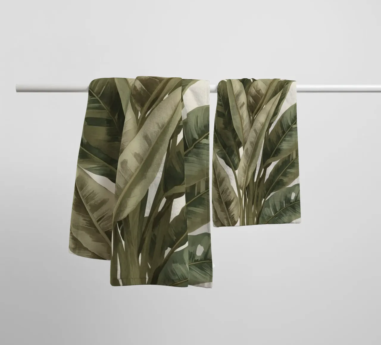 Modello di foglie di piante, pace verde asciugamano da bagno da DesignDoodle