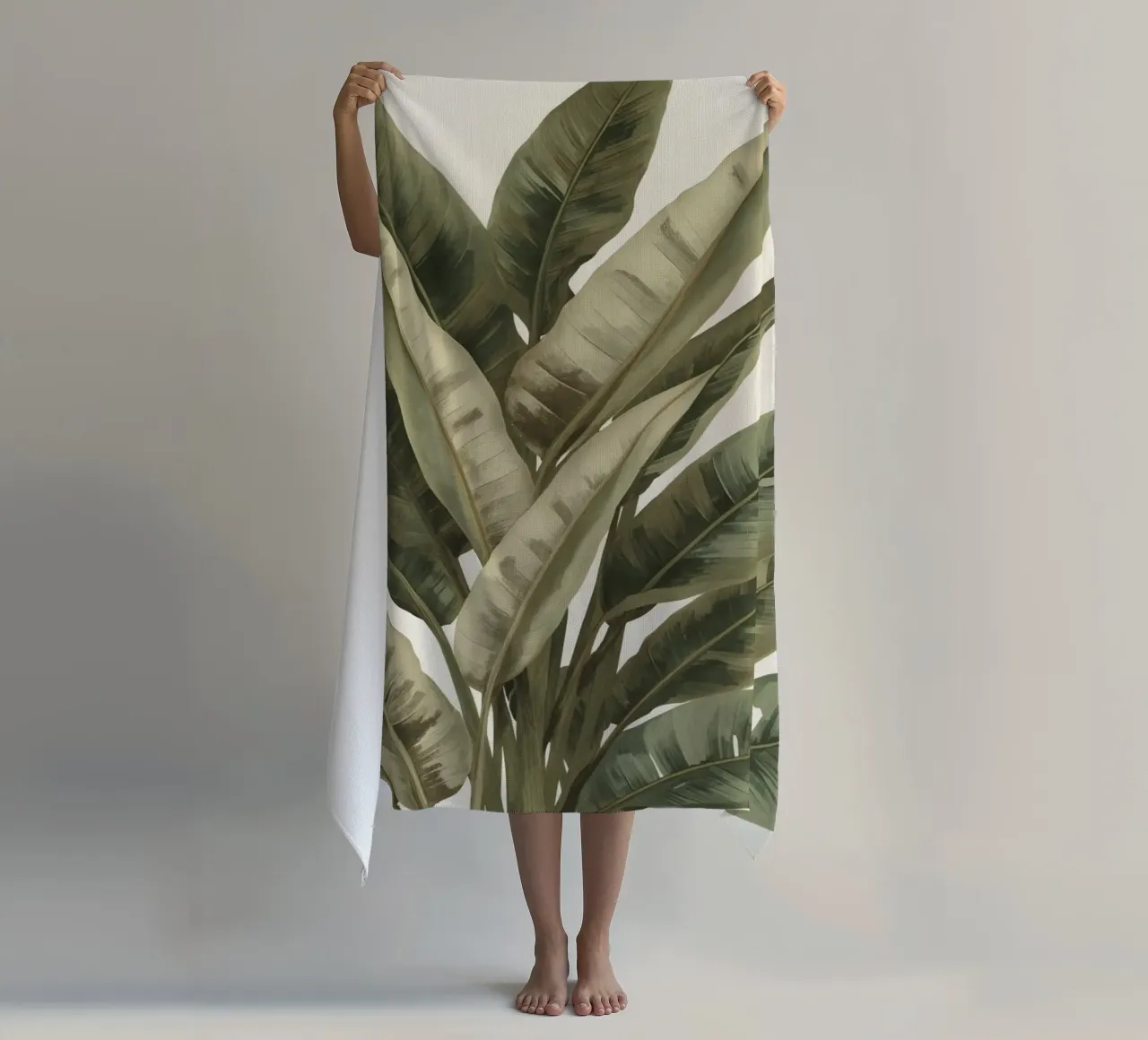 Modello di foglie di piante, pace verde telo mare da DesignDoodle