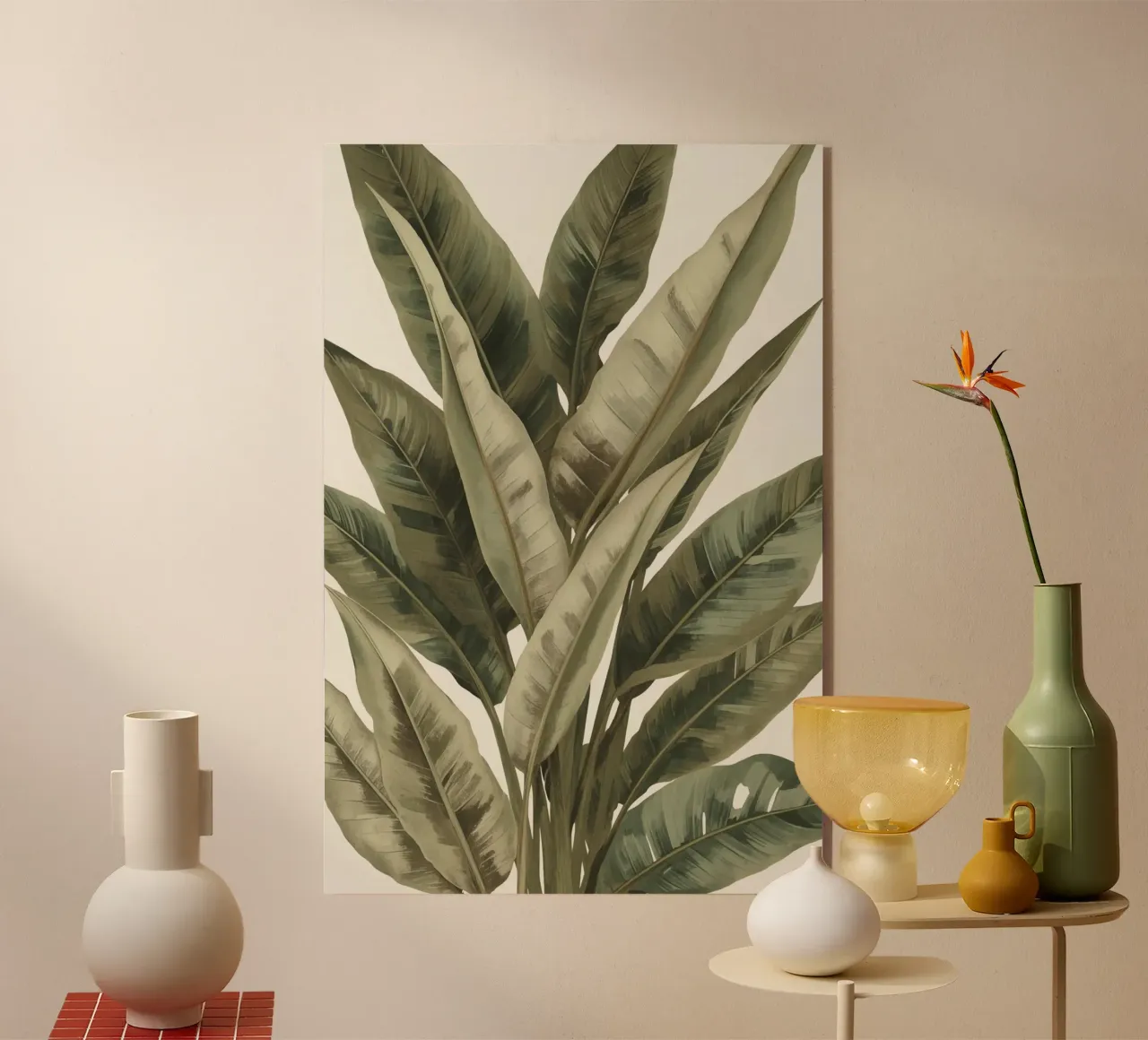 Modello di foglie di piante, pace verde plexiglass da DesignDoodle