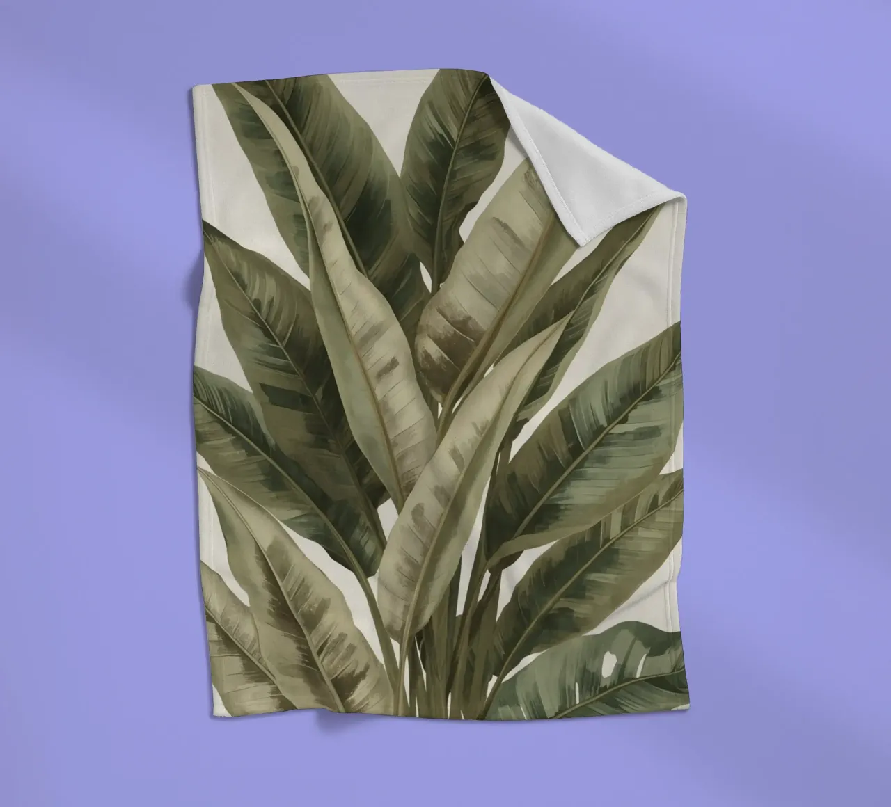 Modello di foglie di piante, pace verde coperta in pile da DesignDoodle