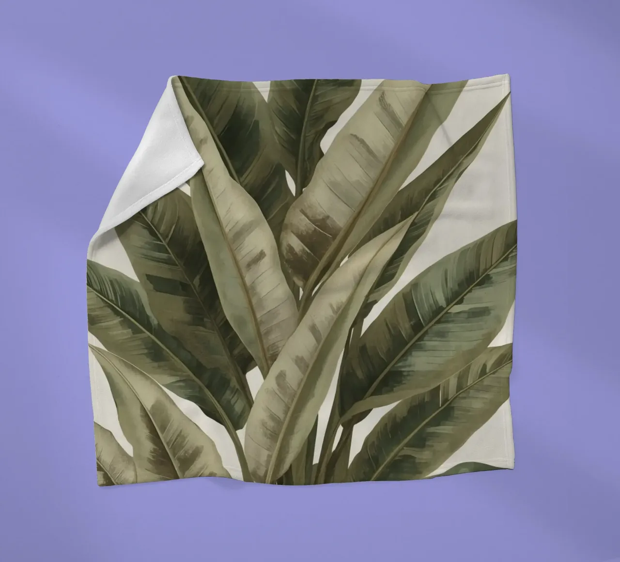 Modello di foglie di piante, pace verde coperta in pile da DesignDoodle