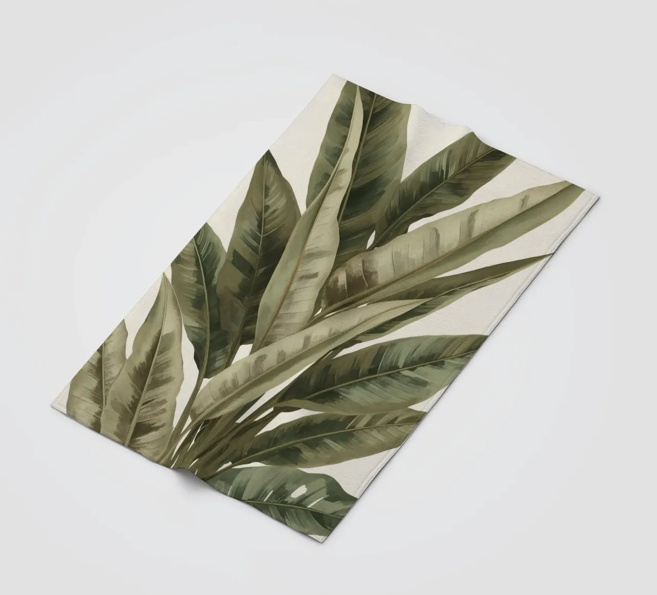 Modello di foglie di piante, pace verde coperta in pile da DesignDoodle
