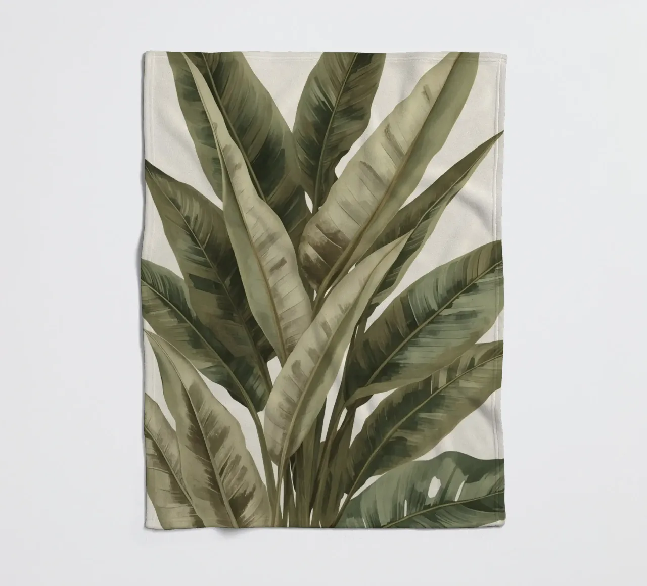 Modello di foglie di piante, pace verde coperta in pile da DesignDoodle
