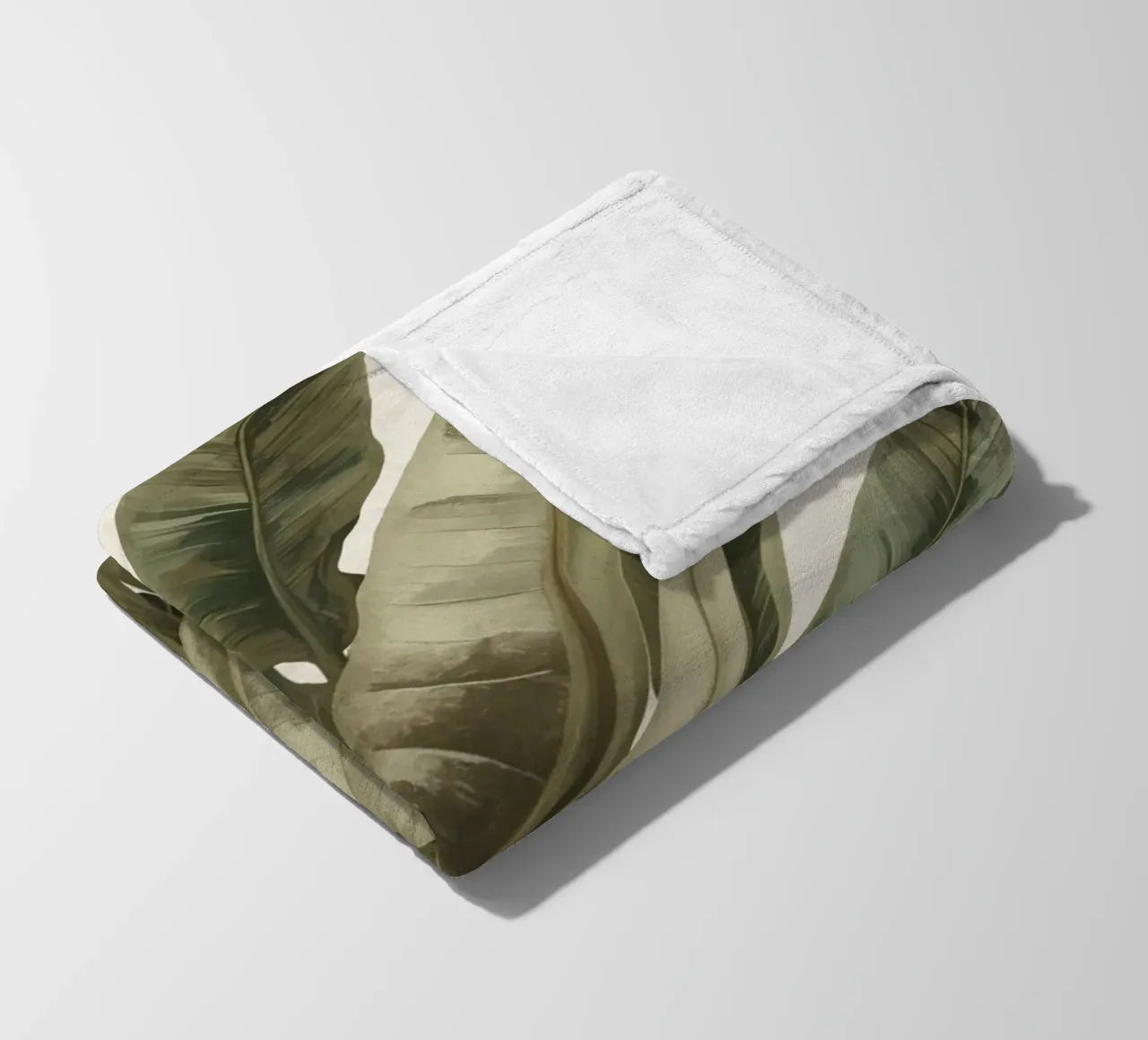 Modello di foglie di piante, pace verde coperta in pile da DesignDoodle