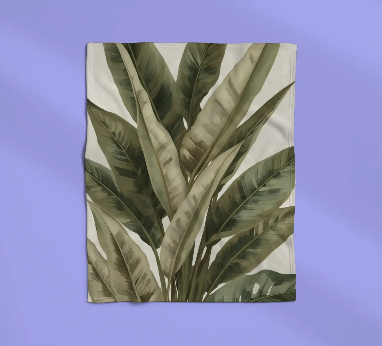 Modello di foglie di piante, pace verde coperta in pile da DesignDoodle