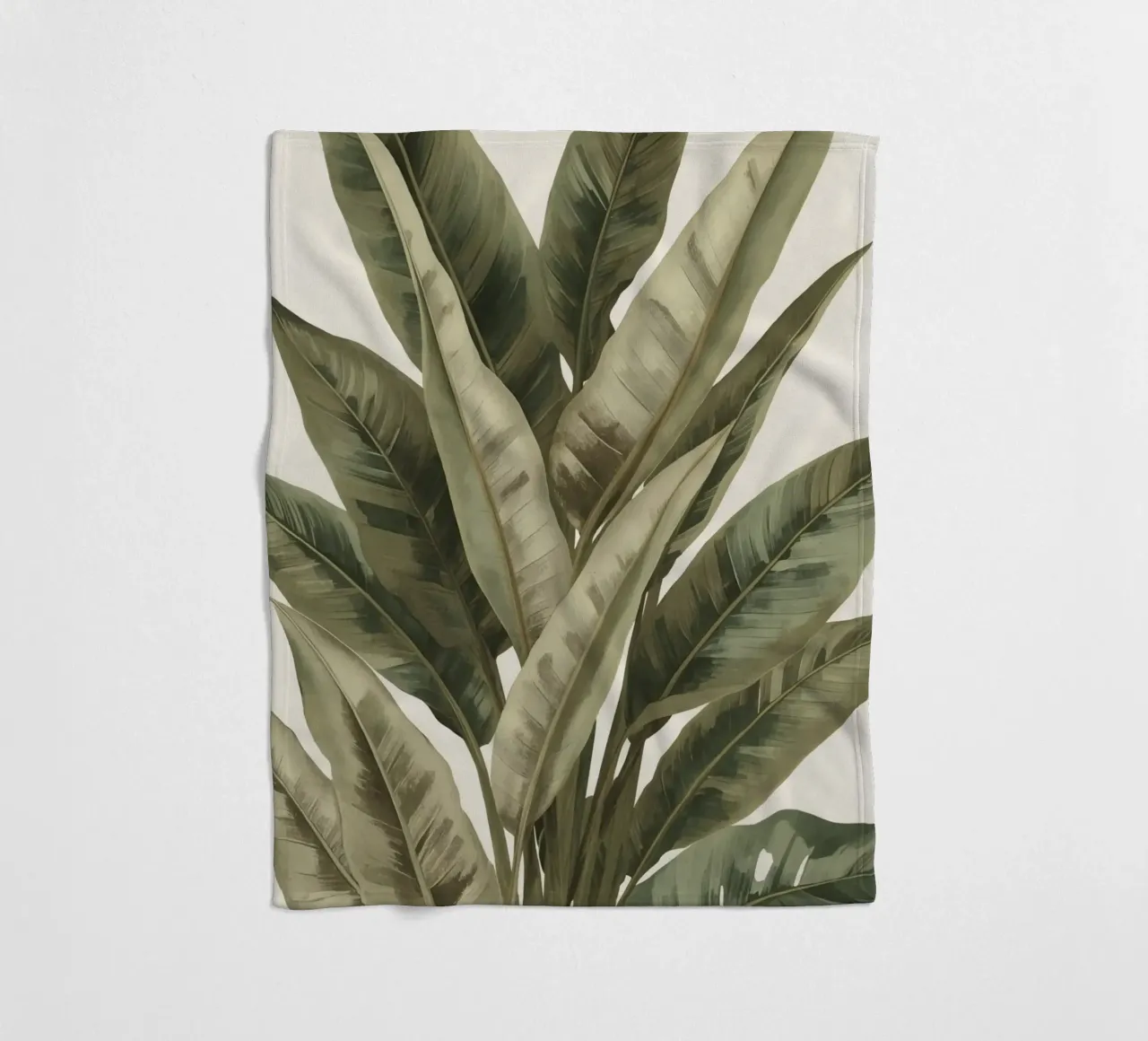 Modello di foglie di piante, pace verde coperta in pile da DesignDoodle