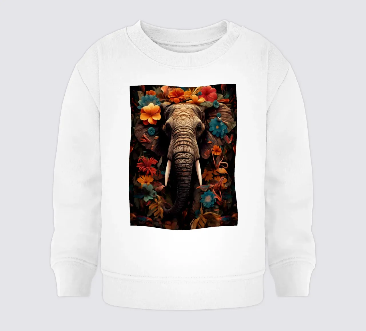 Fiori di elefante felpa neonato da Mateo