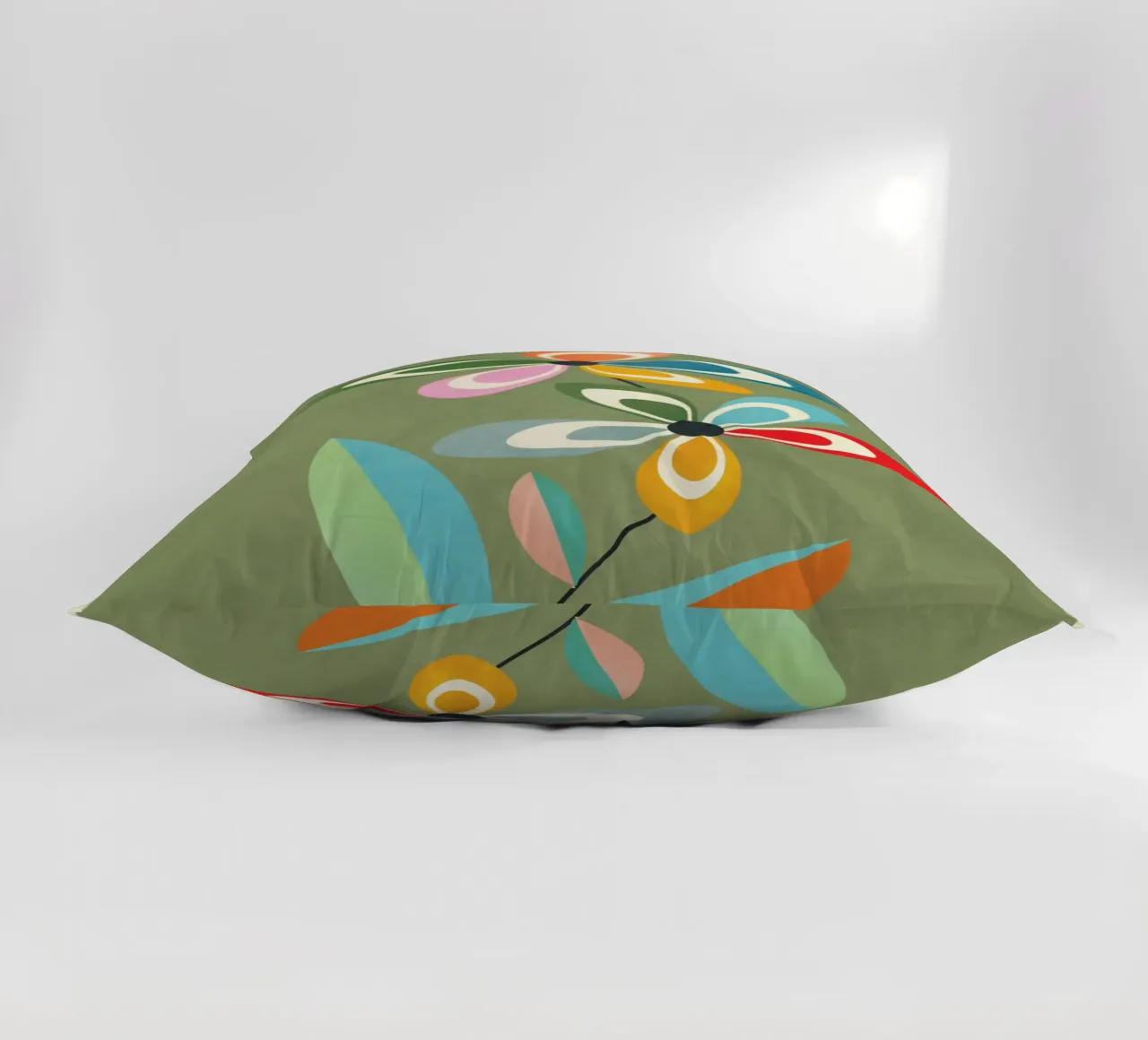 Mid-Century Abstract Flowers 06 cuscino da cityart
