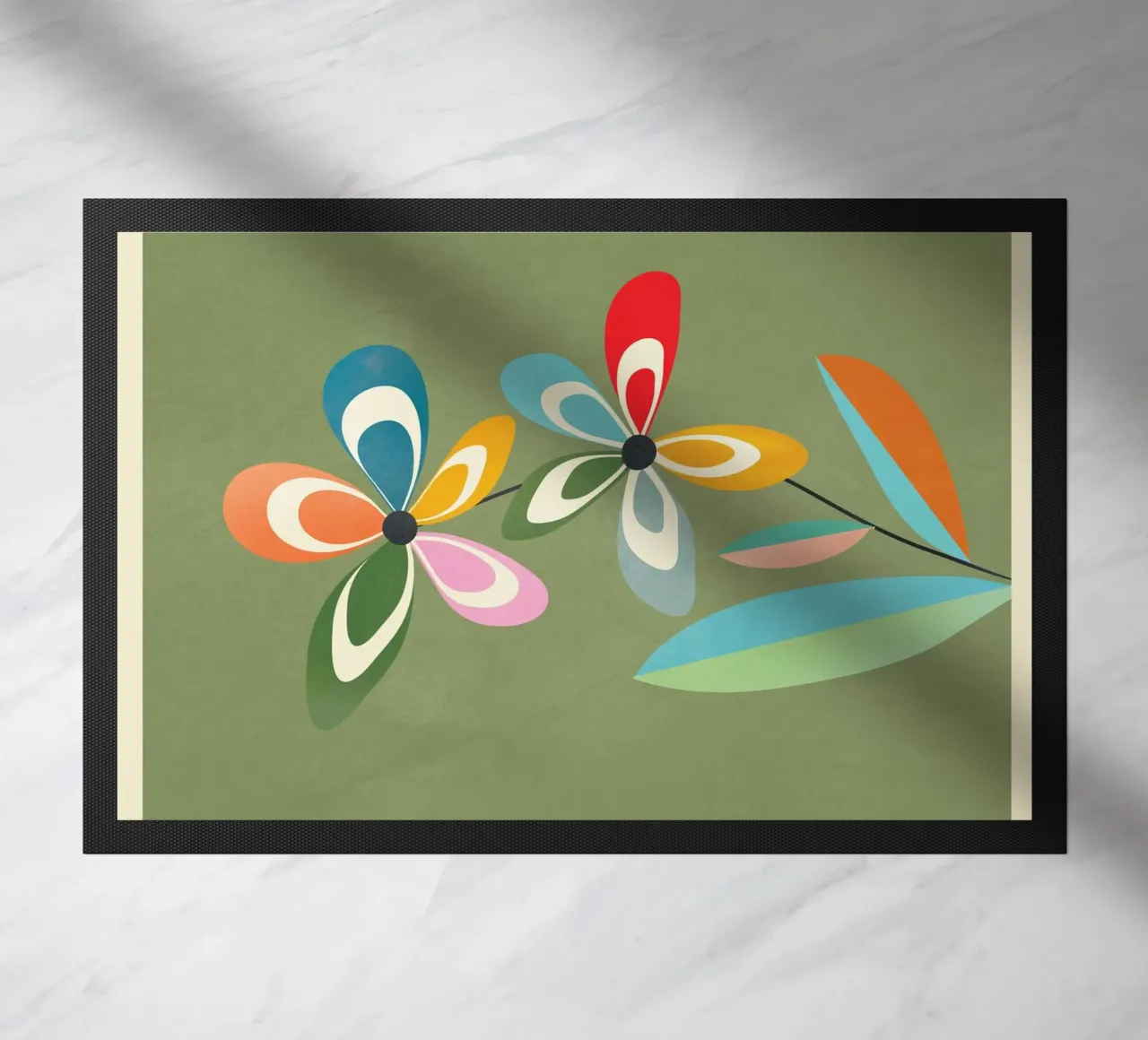 Mid-Century Abstract Flowers 06 zerbino da cityart