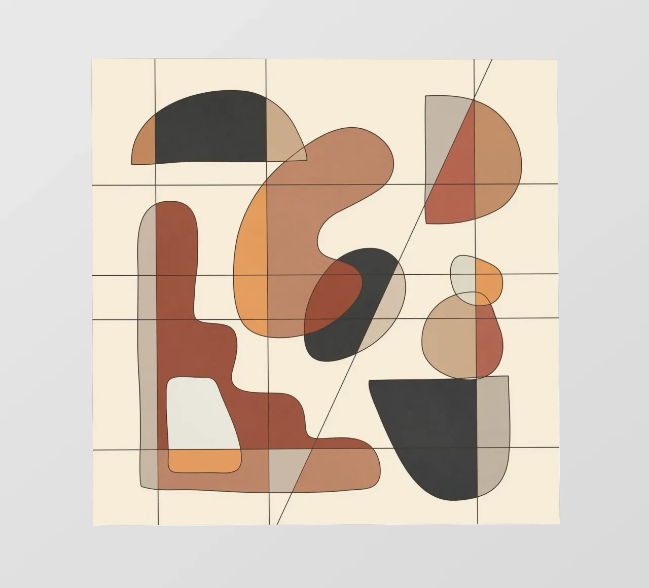 Modern Abstract Art 5 telo in pvc da cityart