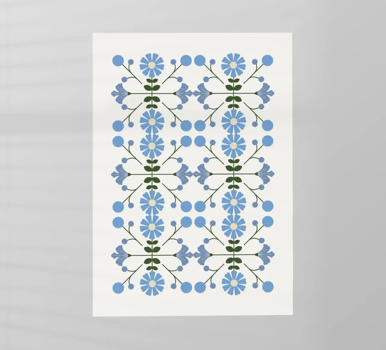Scandinavian floral pattern pellicola backlit da PinkCandyWalls