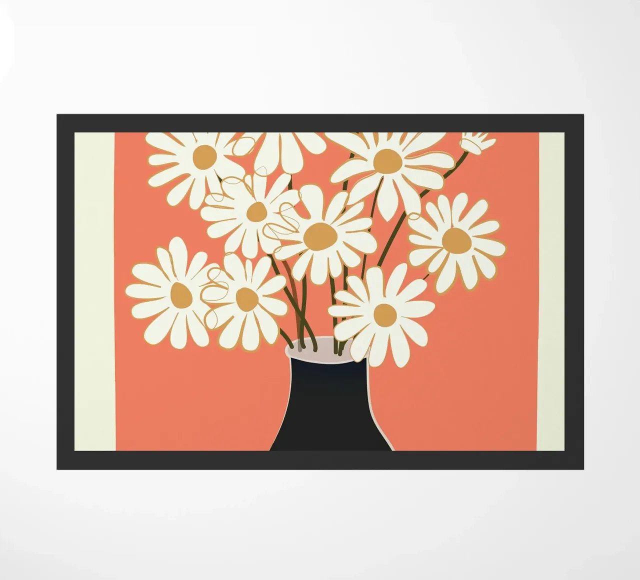 White Daisy Bouquets in Vase 2 zerbino da cityart