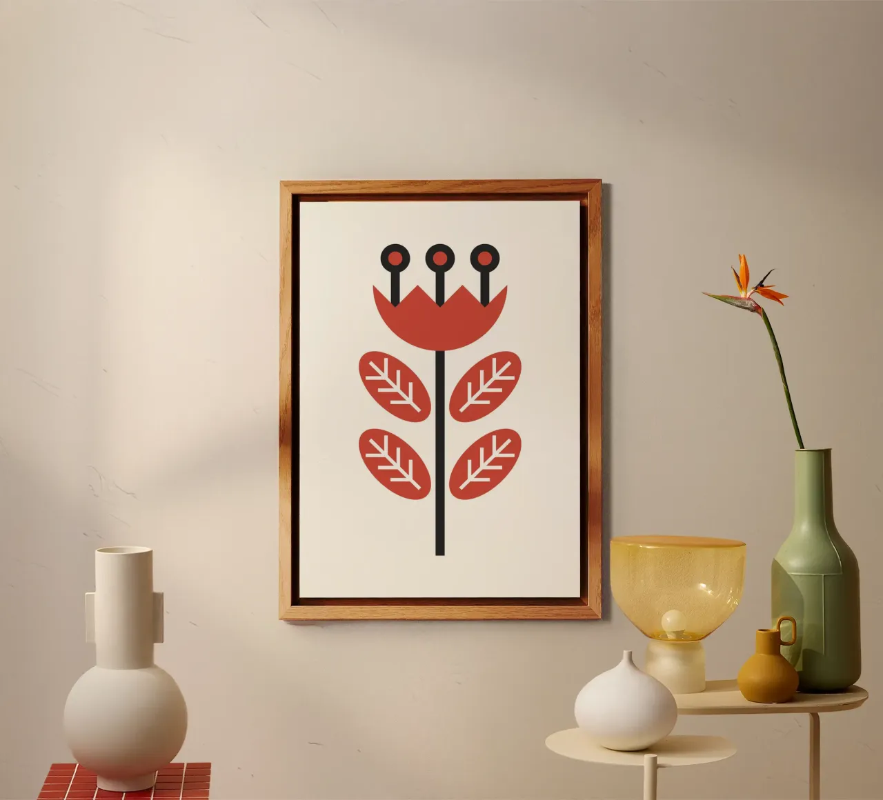 Scandinavian flower alluminio dibond da PinkCandyWalls