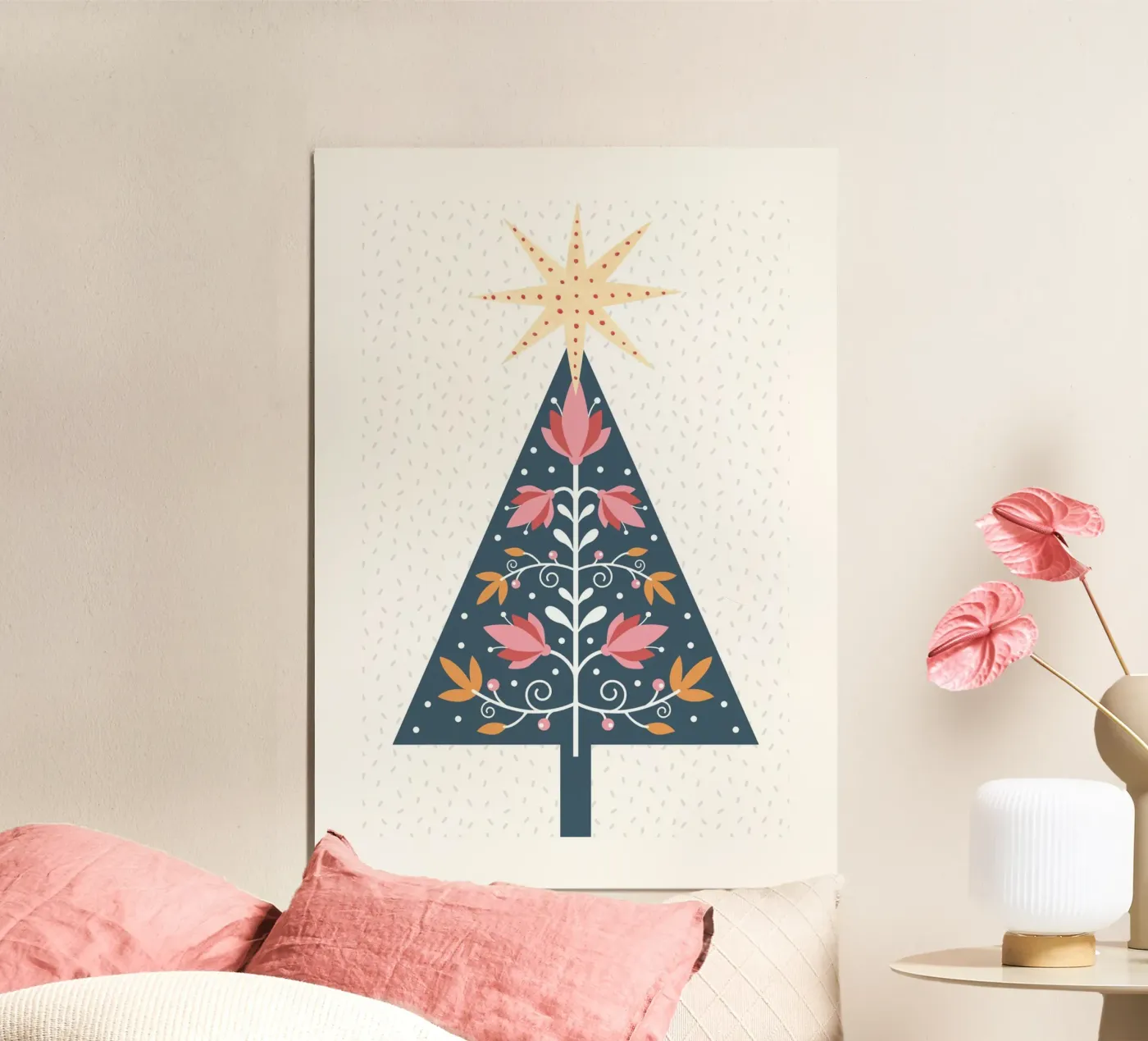 Christmas Tree poster van PinkCandyWalls