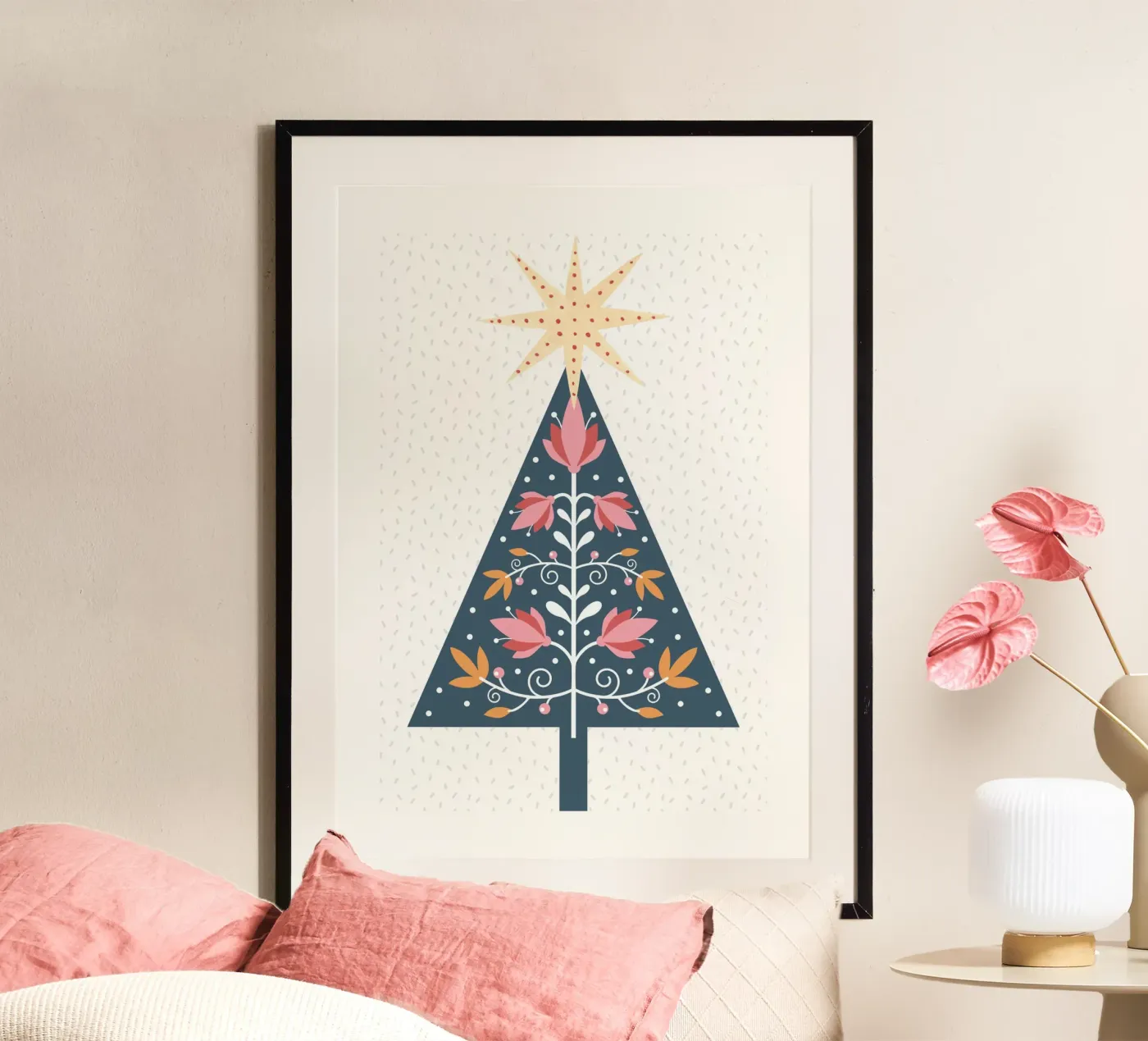 Christmas Tree poster van PinkCandyWalls