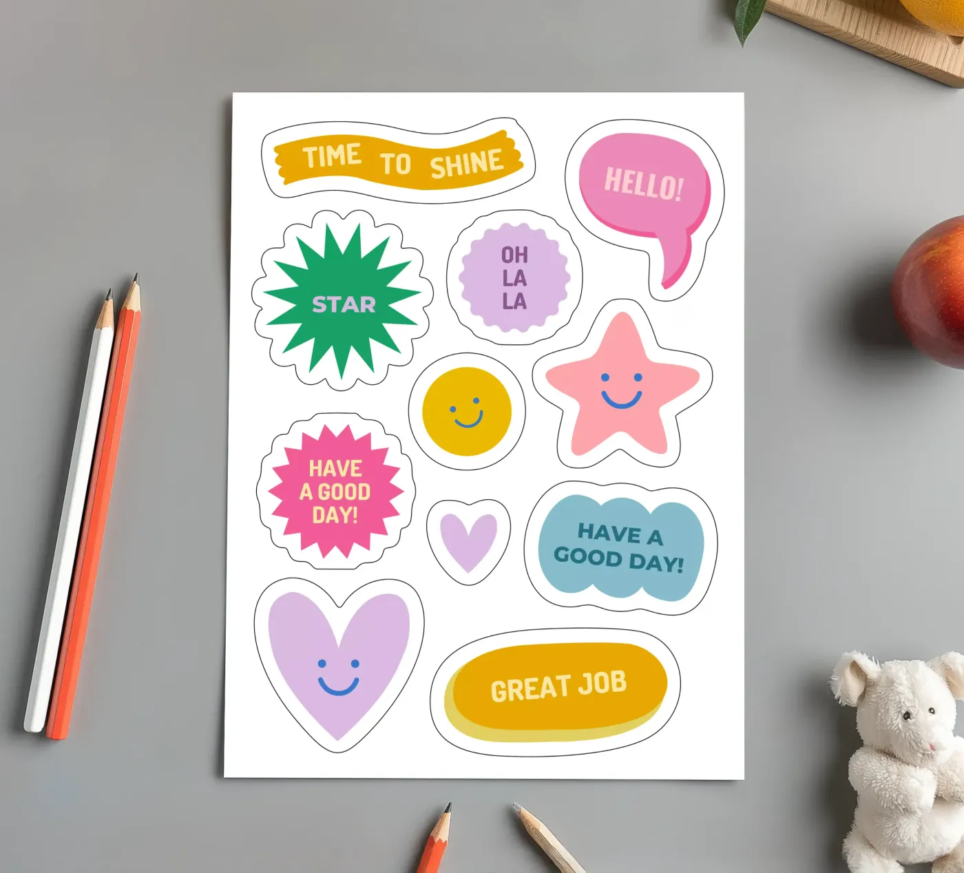 Fun planche autocollant de we line studio - design