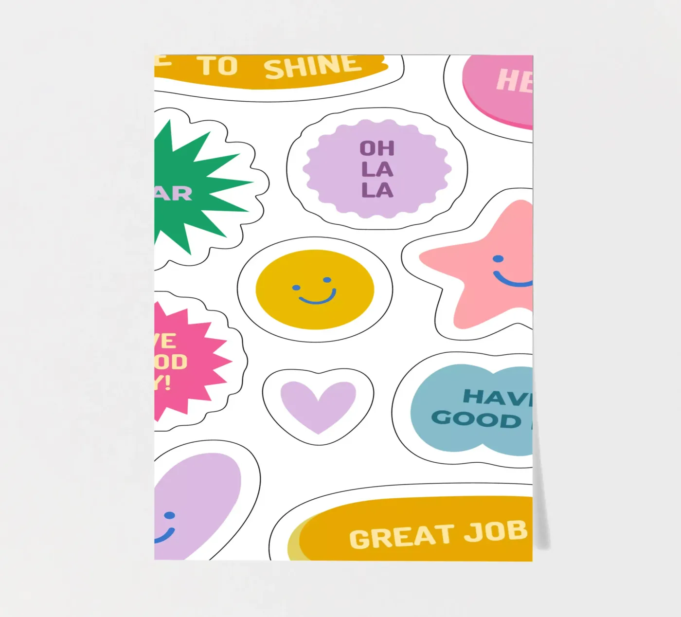 Fun planche autocollant de we line studio - design