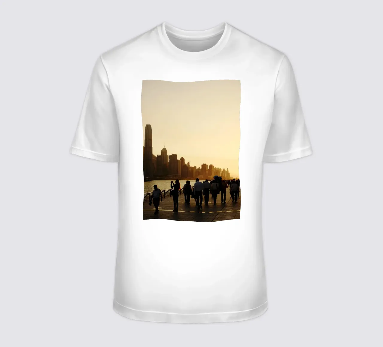 Hong Kong, tramonto, Cina t-shirt da fotokunst