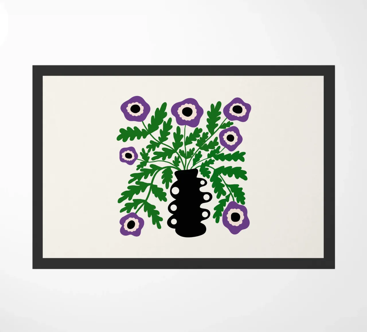 Eclectic Modern Violet Flowers in Vase zerbino da TijanaArtStudio88