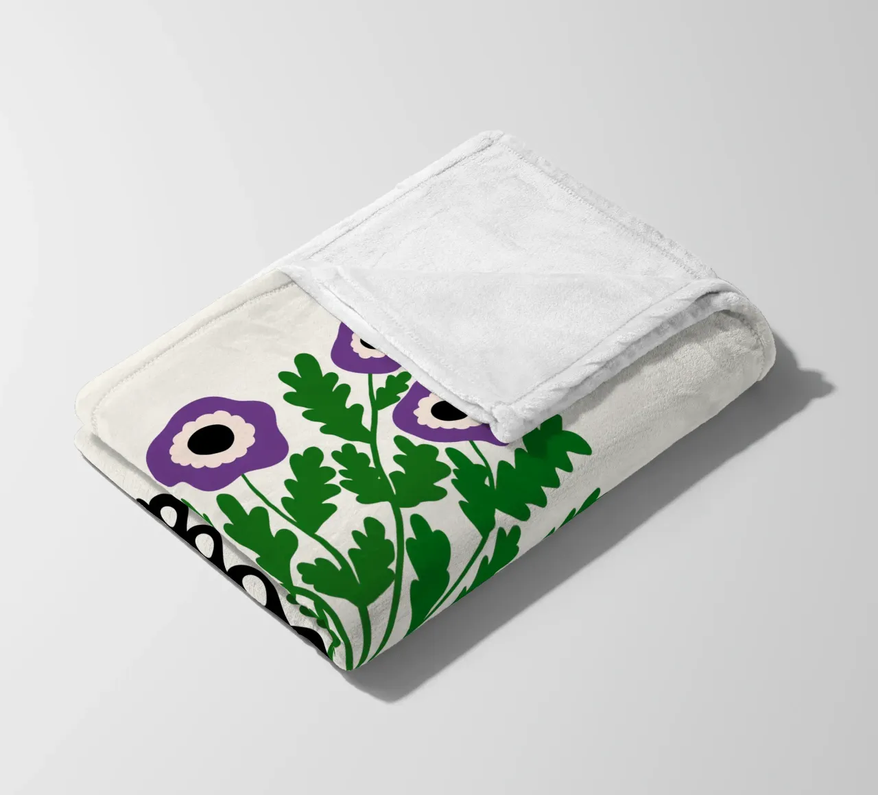 Eclectic Modern Violet Flowers in Vase coperta in pile da TijanaArtStudio88