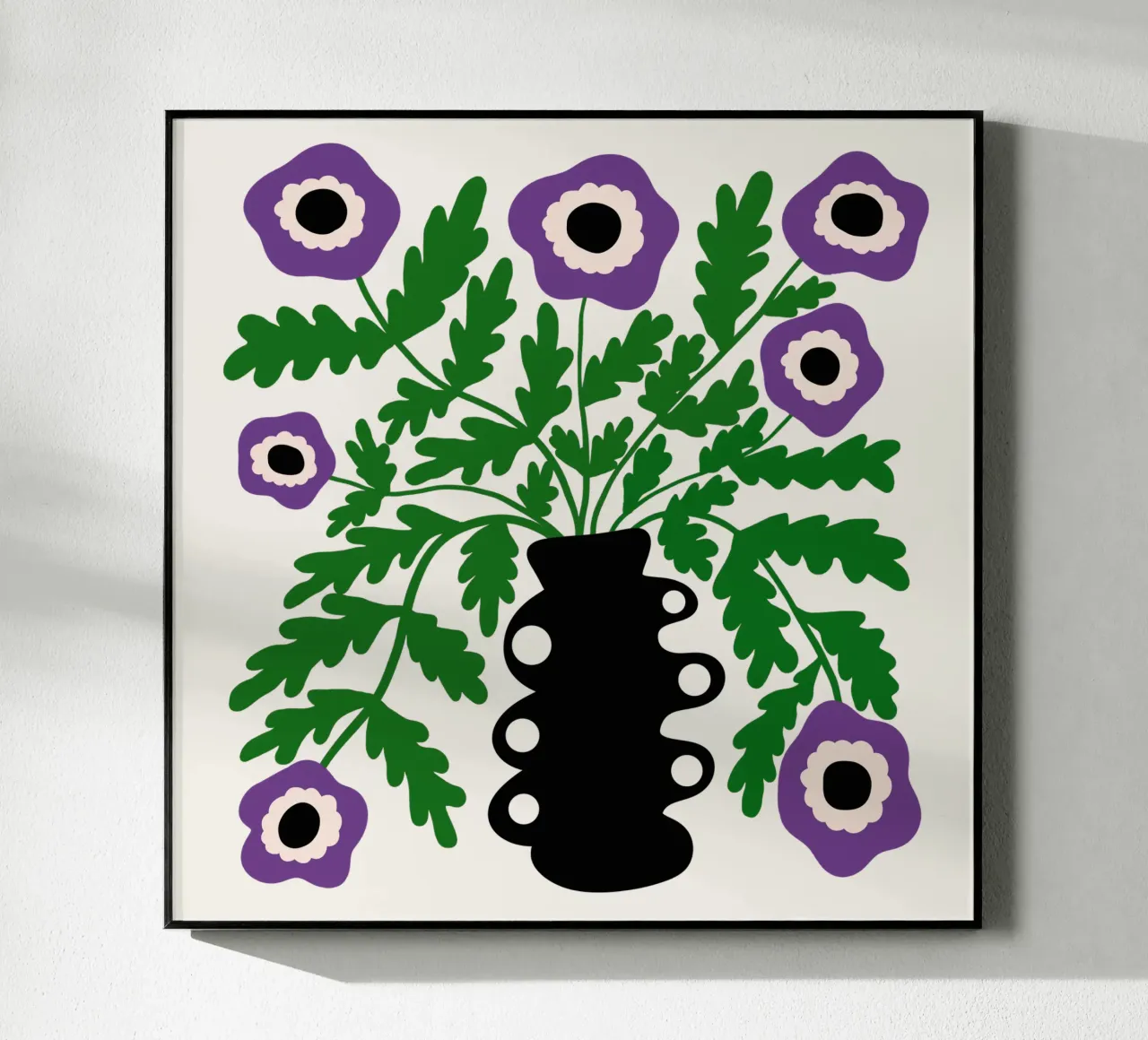 Eclectic Modern Violet Flowers in Vase plexiglass da TijanaArtStudio88