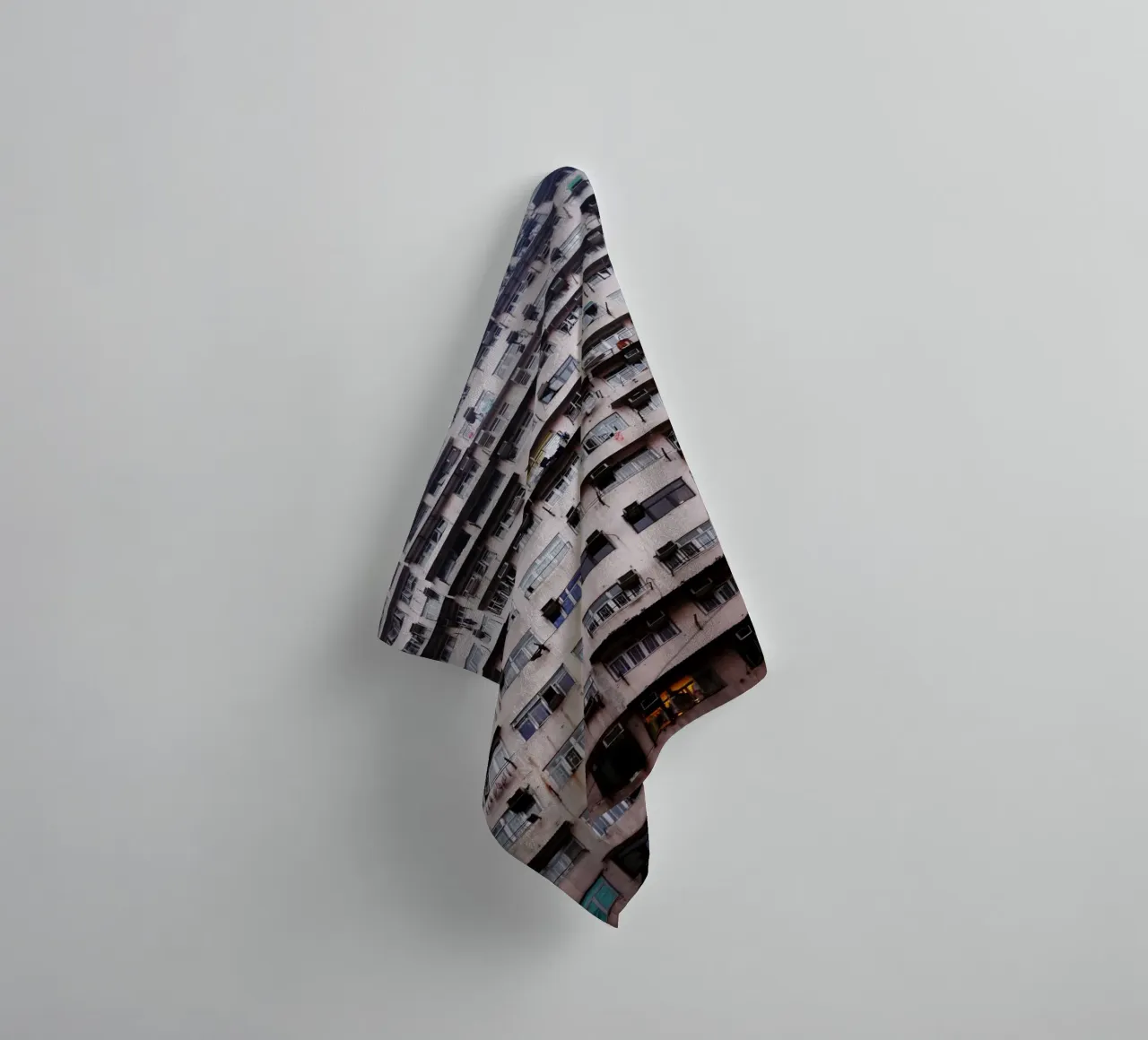 Window front, Hong Kong, China towel by Simon Koy