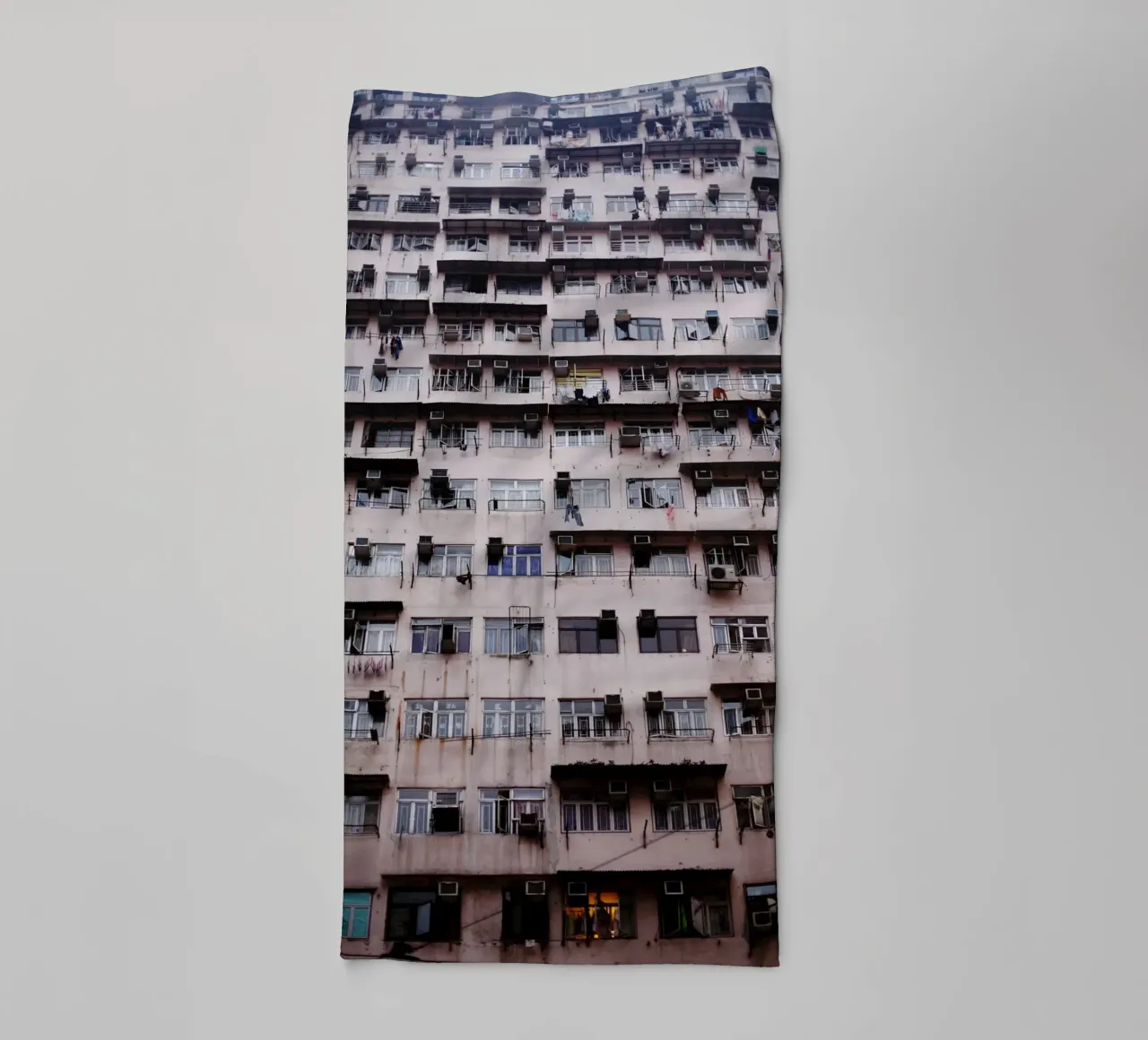Window front, Hong Kong, China towel by Simon Koy