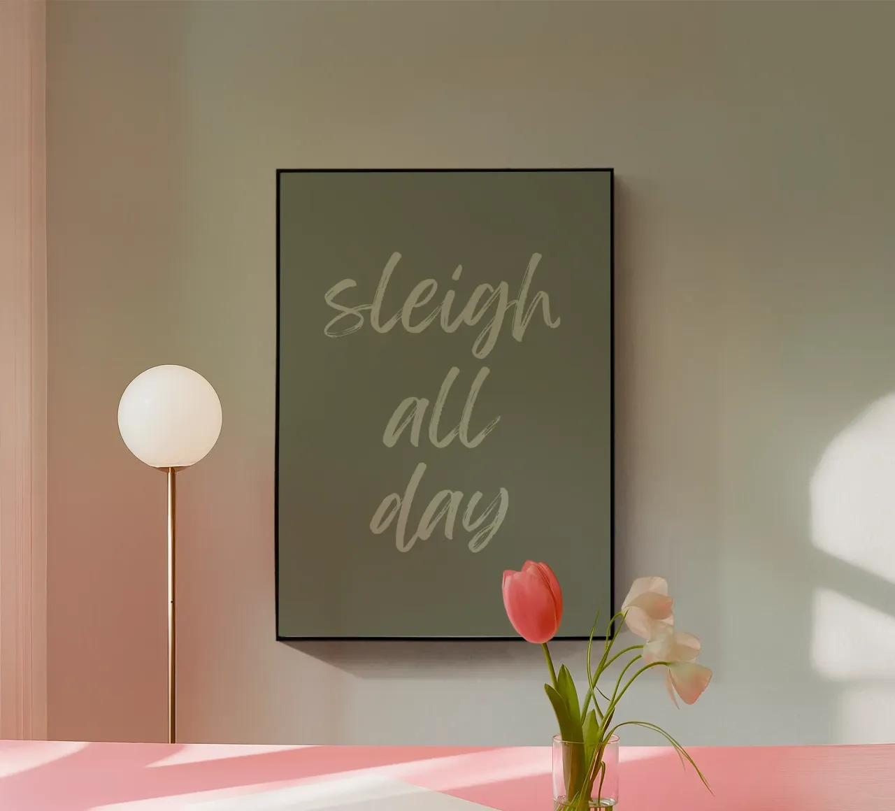 Sleigh all day plexiglass da PinkCandyWalls