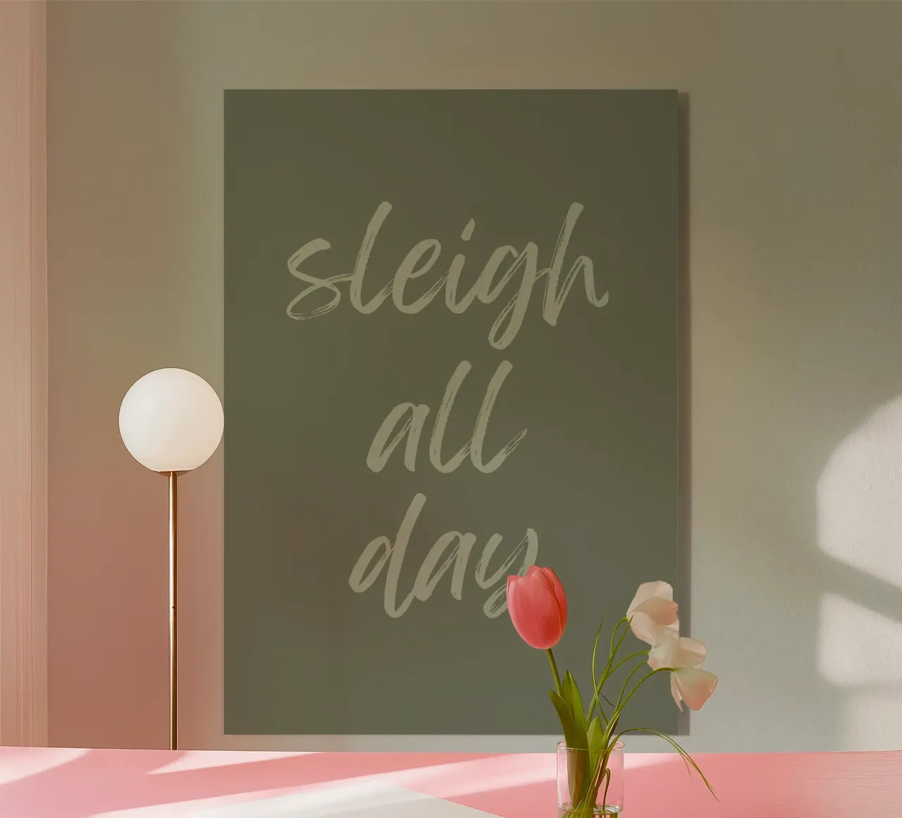 Sleigh all day plexiglass da PinkCandyWalls