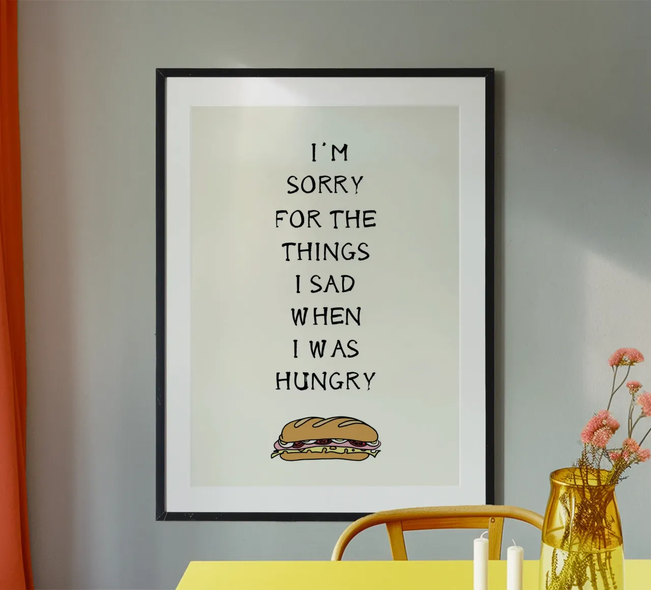 I'm sorry I was hungry carta hahnemühle da PinkCandyWalls