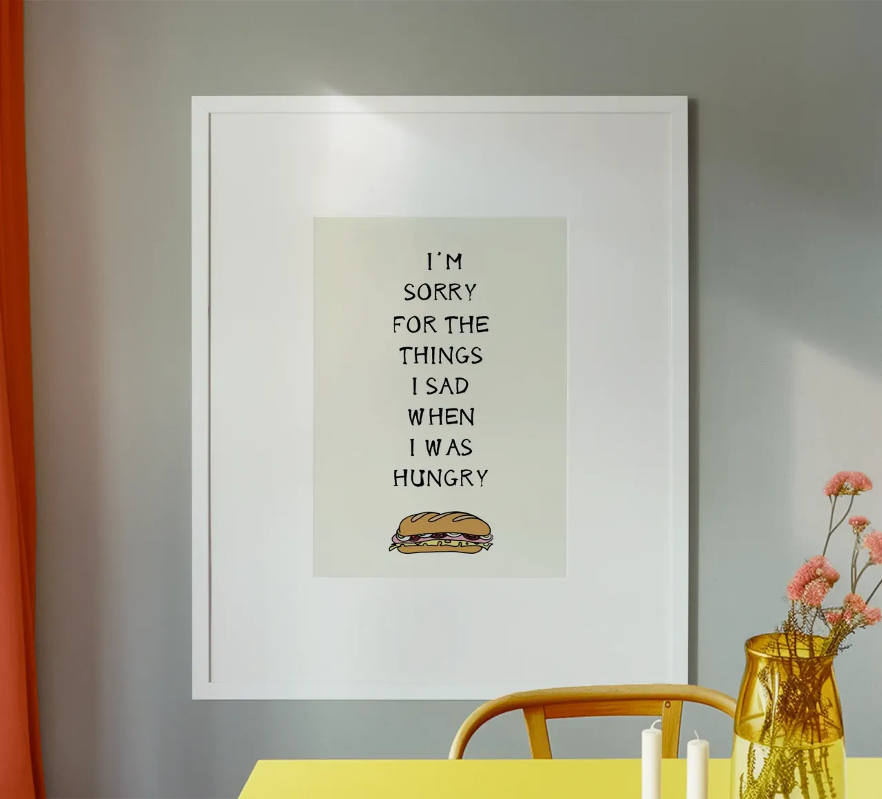 I'm sorry I was hungry carta hahnemühle da PinkCandyWalls